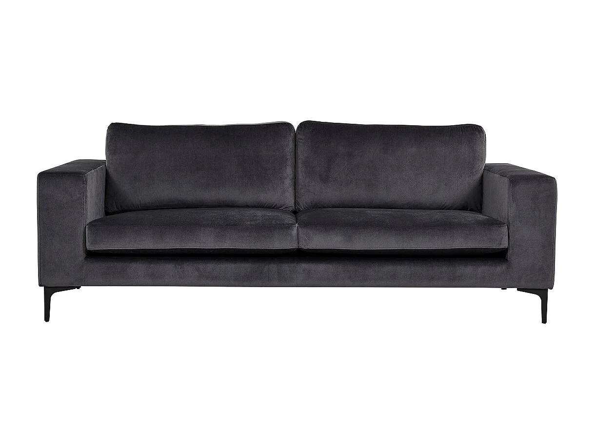 Bolero bank 3 persoons velours grijs.