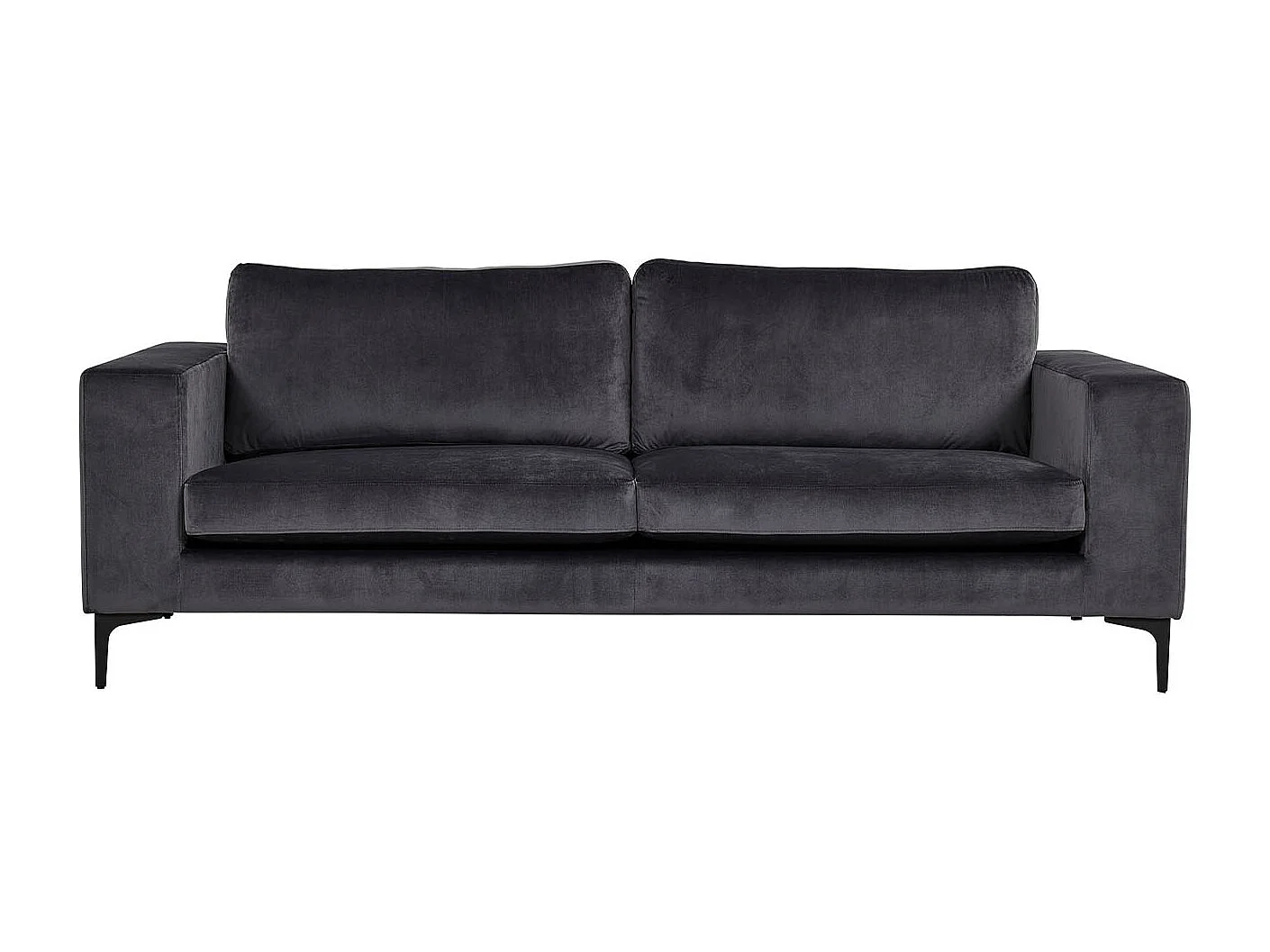 Bolero Canapé 3 personnes en velours, gris.