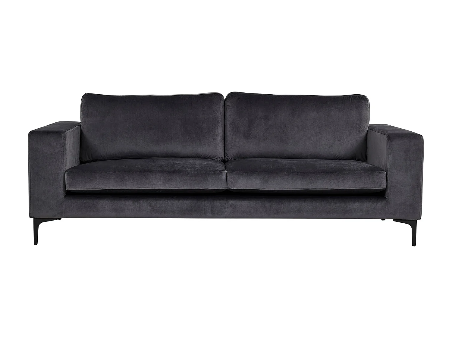 Bolero Canapé 3 personnes en velours, gris.