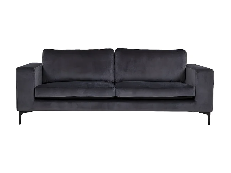 Bolero bank 3 persoons velours grijs.