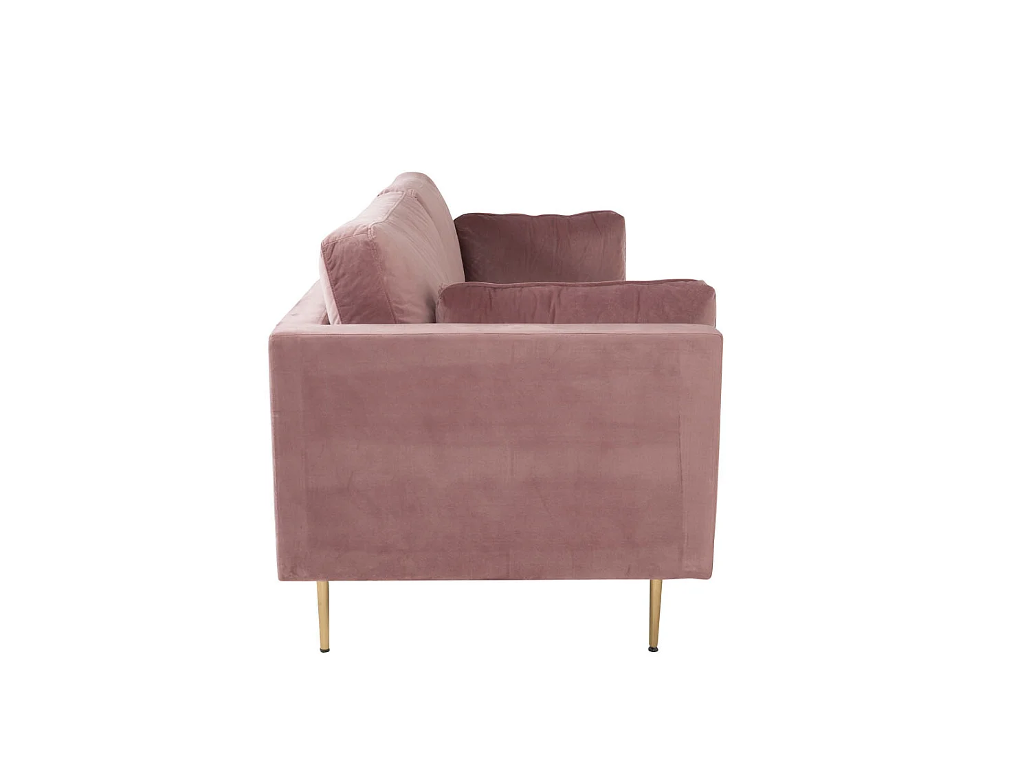 Boom Sofa 3 Personen velour rosa.