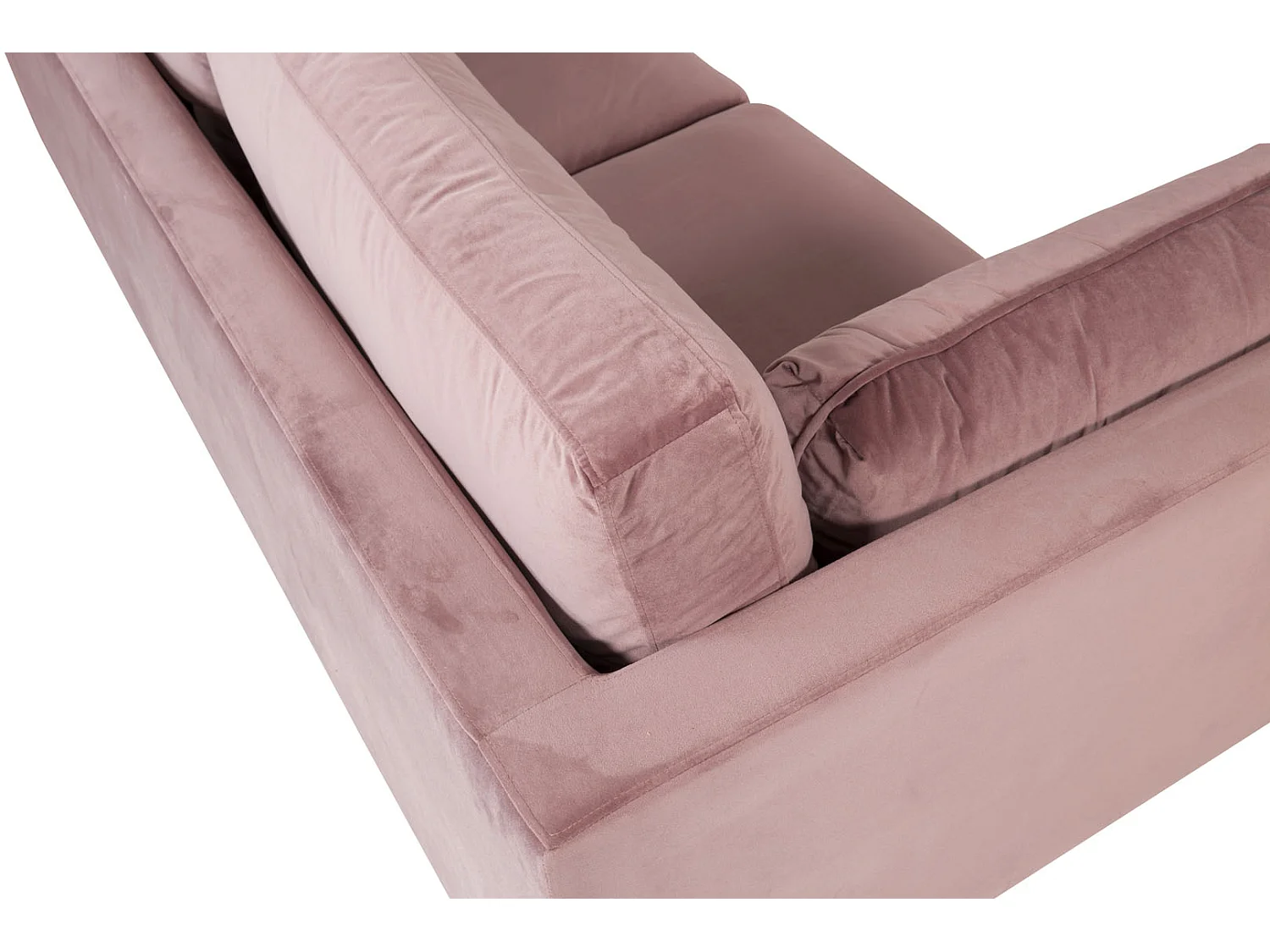 Boom Sofa 3 Personen velour rosa.