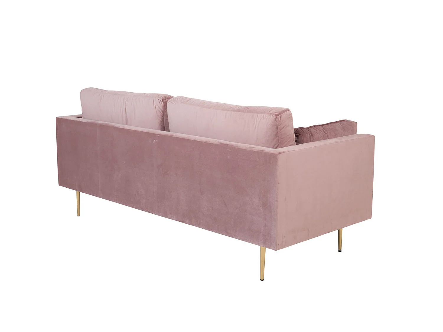 Canapé 3 Places en Velours "Boom" 203cm Rose & Or