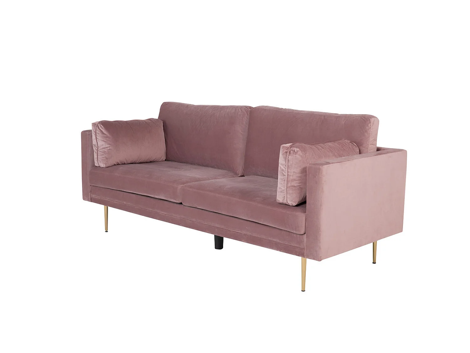 Canapé 3 Places en Velours "Boom" 203cm Rose & Or