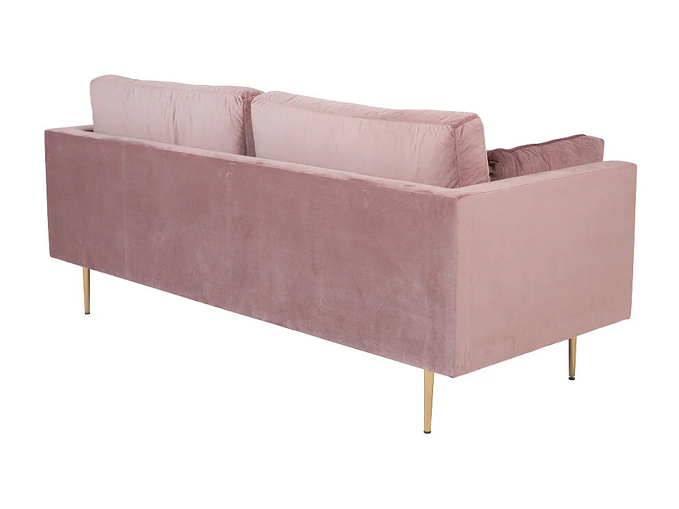 Canapé 3 Places en Velours "Boom" 203cm Rose & Or