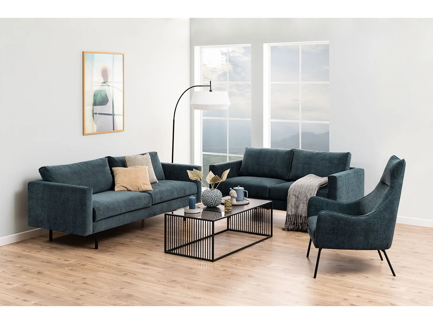 Paio bank 2,5 personen donkerblauw.