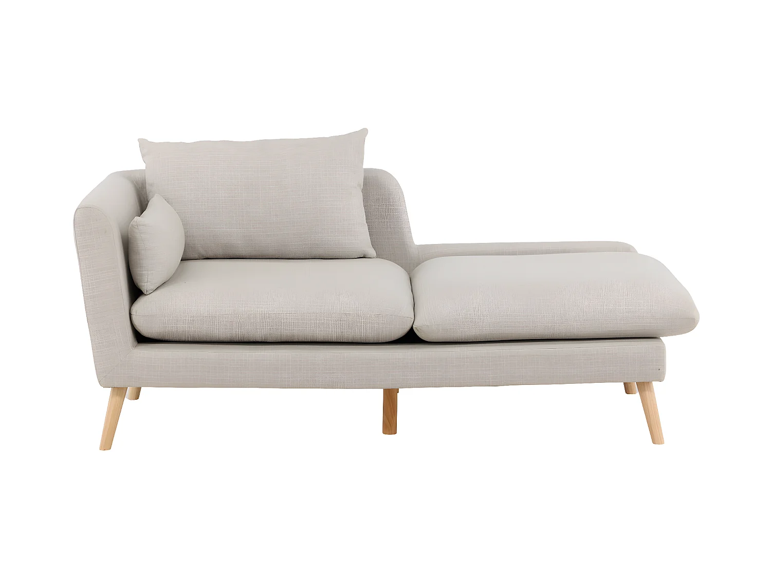 Méridienne en Tissu "Tacoma" 174cm Beige