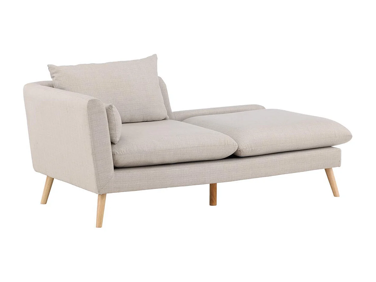 Méridienne en Tissu "Tacoma" 174cm Beige