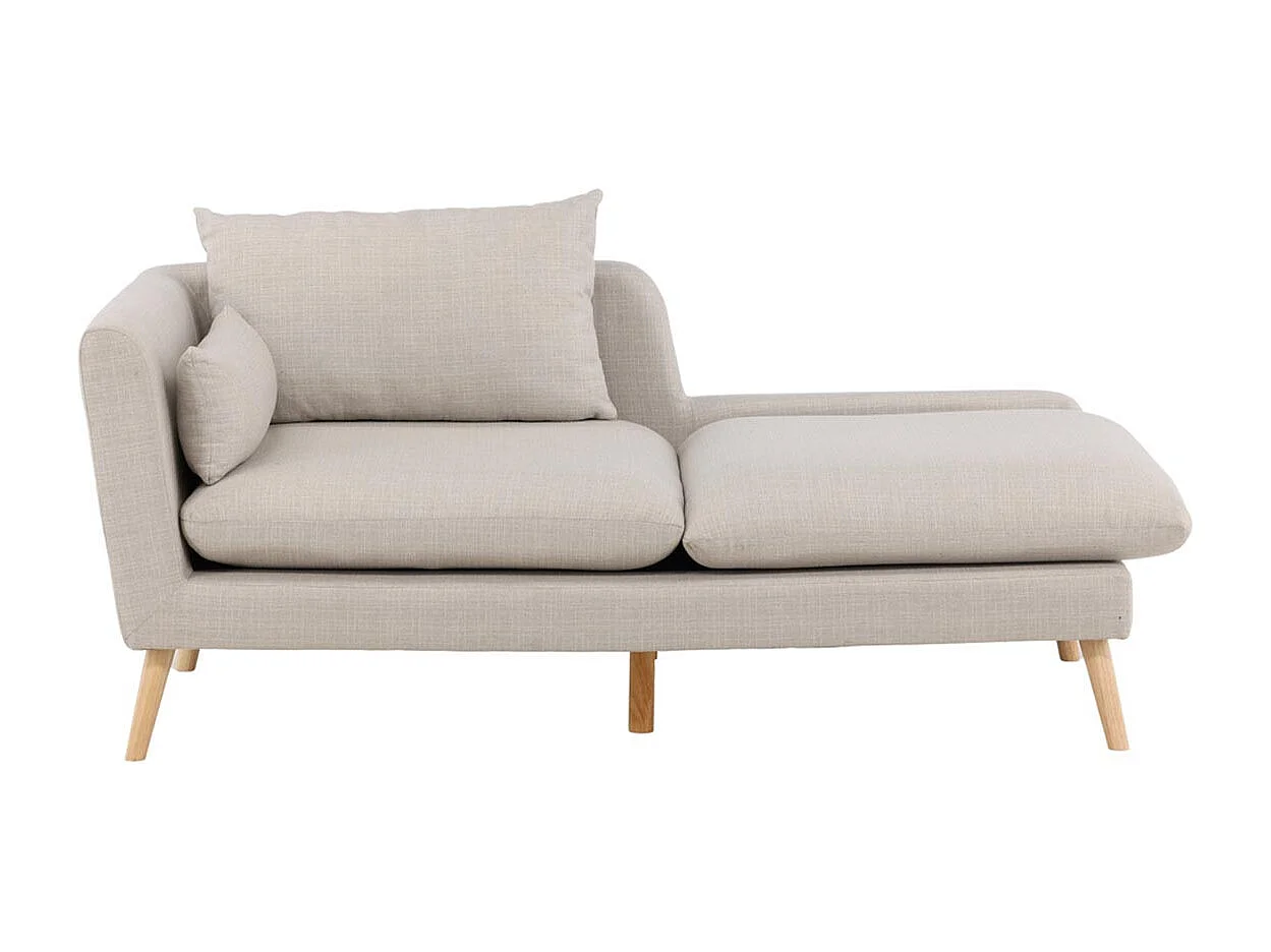 Méridienne en Tissu "Tacoma" 174cm Beige