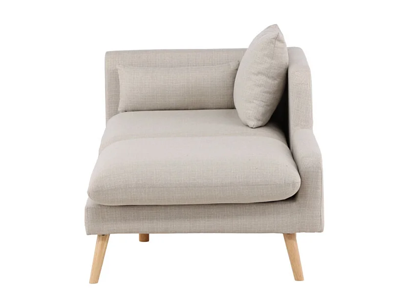 Méridienne en Tissu "Tacoma" 174cm Beige