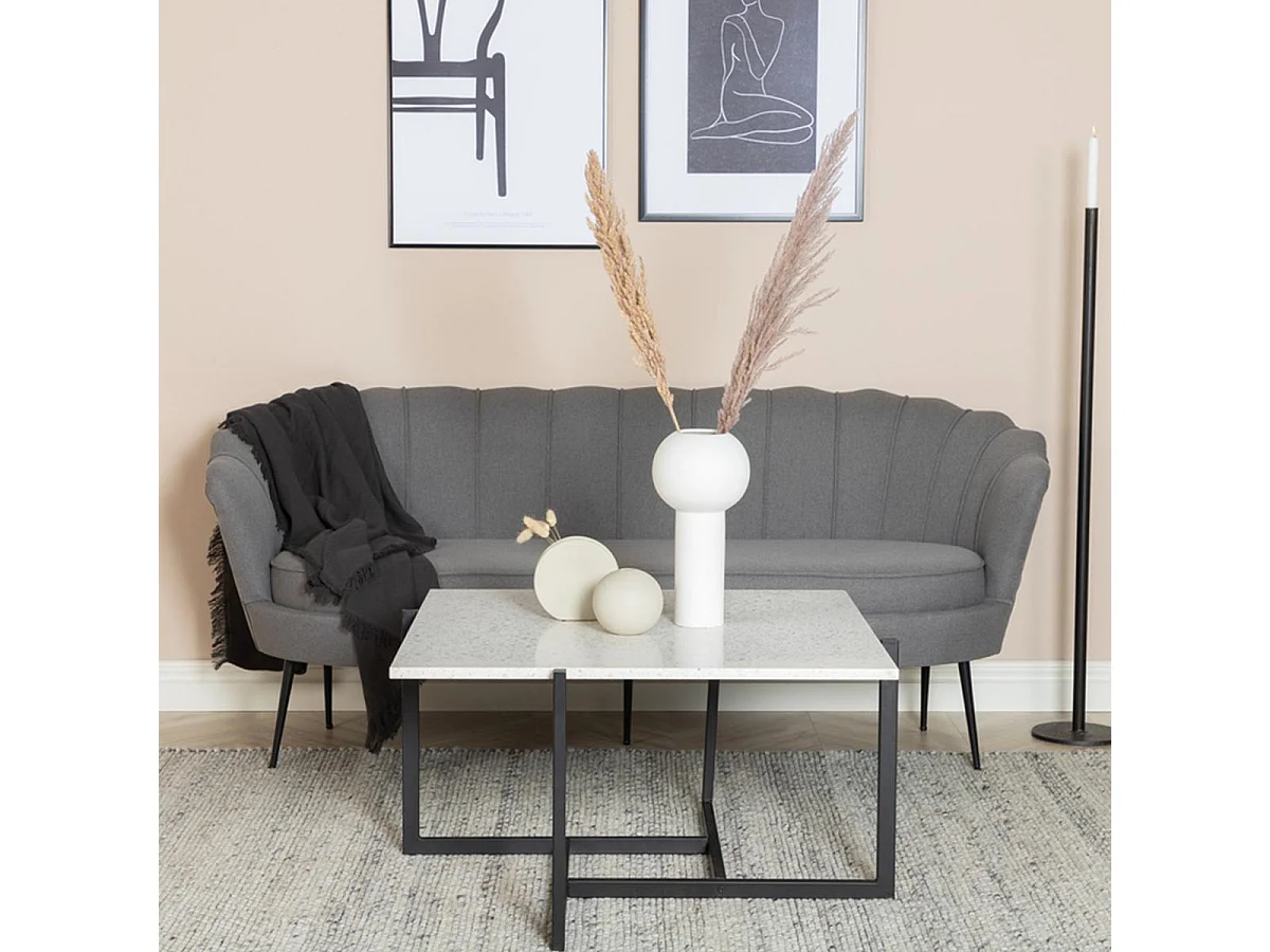 Canapé 3 Places en Tissu "Calais" 180cm Gris