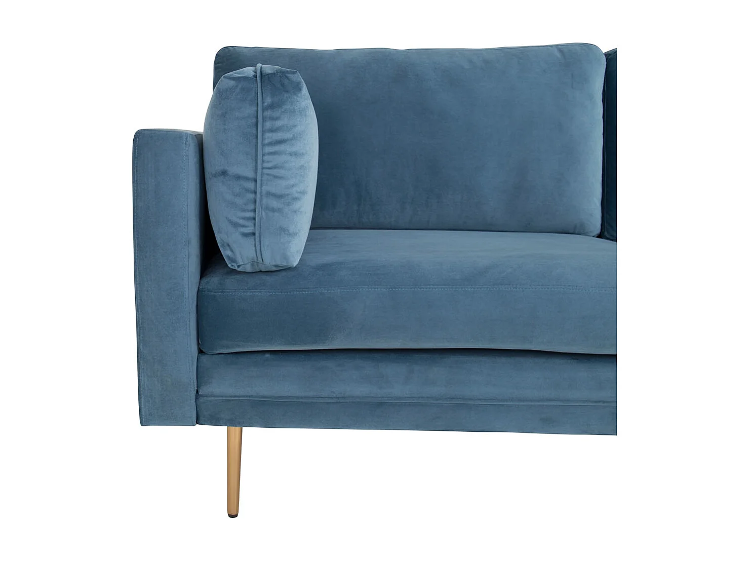 Boom bank 3 persoons velours blauw.