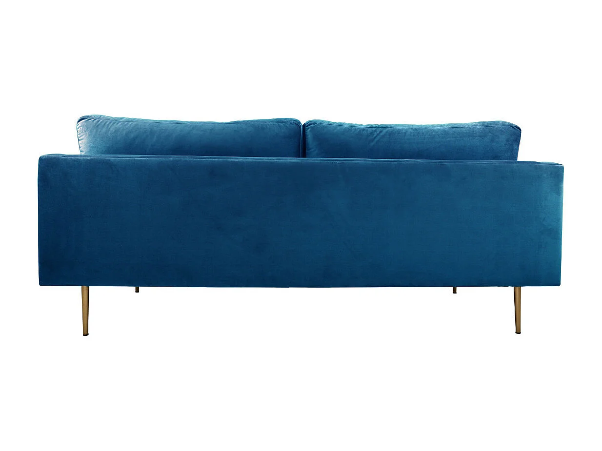 Canapé 3 Places en Velours "Boom" 203cm Bleu