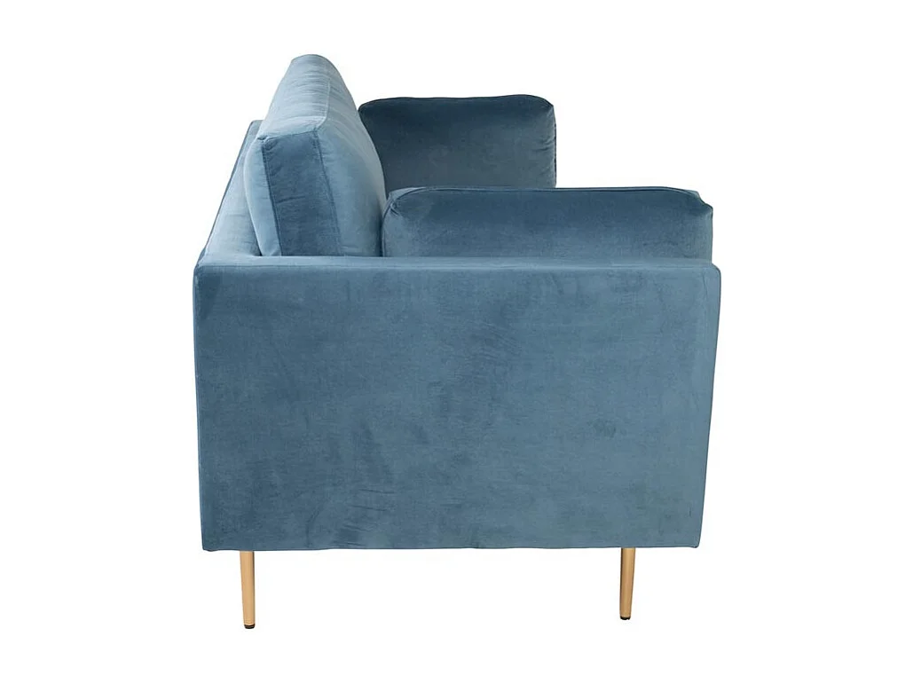 Canapé 3 Places en Velours "Boom" 203cm Bleu