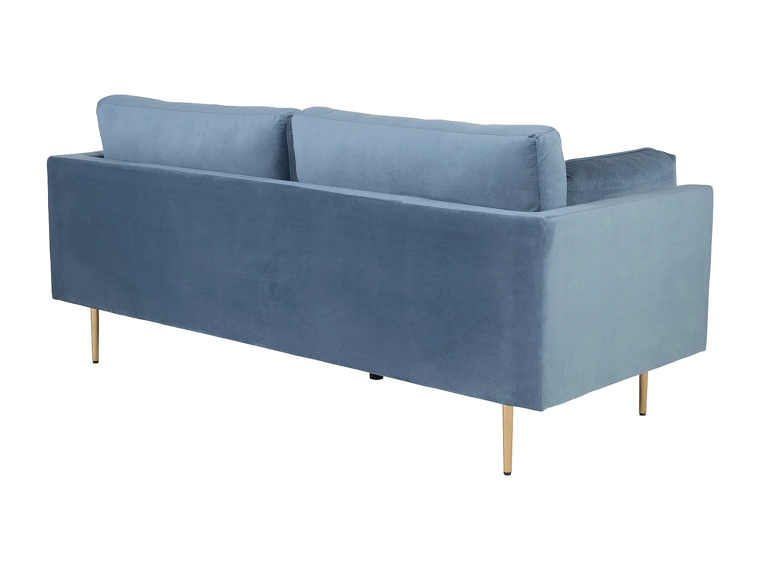 Boom bank 3 persoons velours blauw.