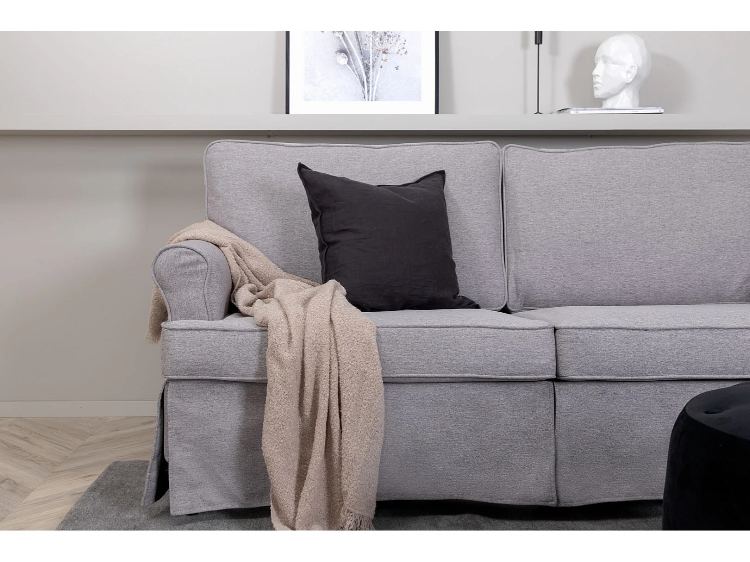 Anton bank 2 persoons grijs.