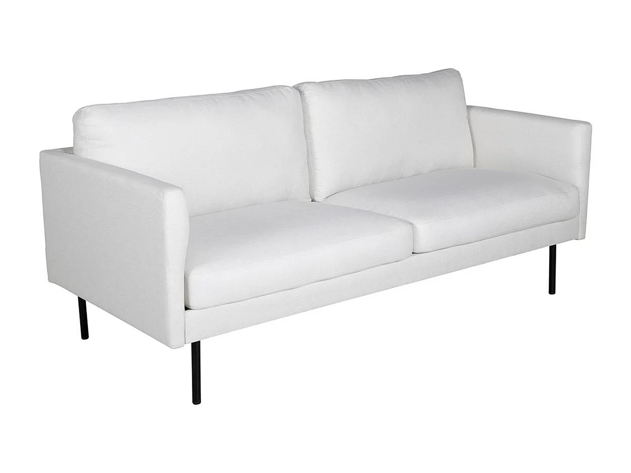 Canapé 2 Places en Tissu "Zoom" 180cm Beige Clair