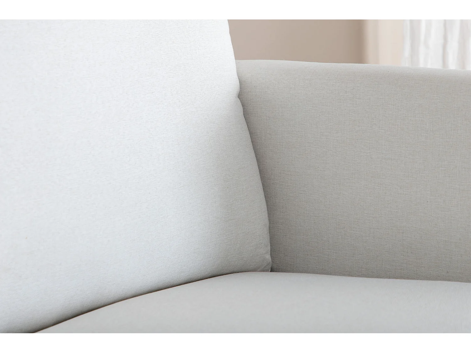 Canapé 2 Places en Tissu "Zoom" 180cm Beige Clair