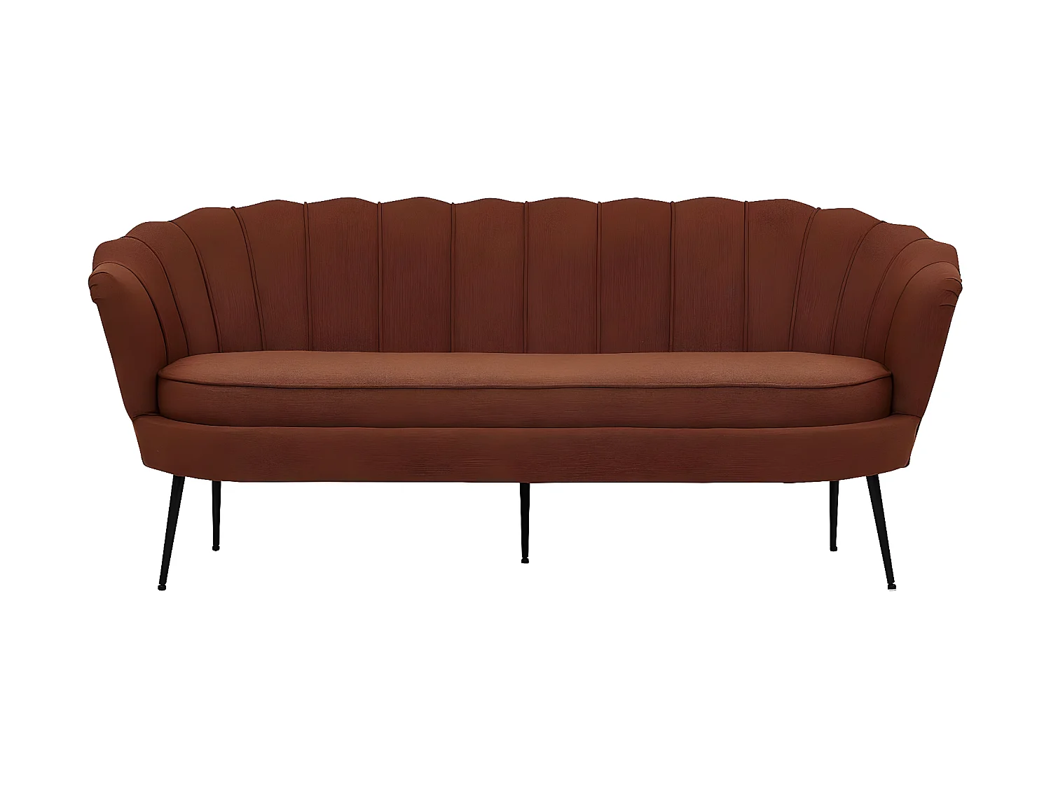 Canapé 3 Places en Tissu "Calais" 180cm Rouge