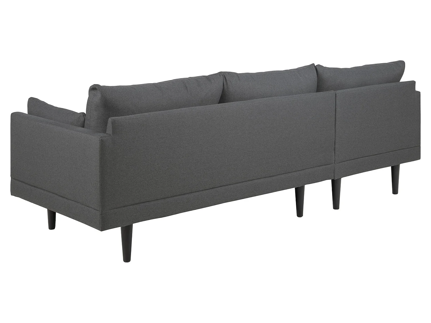 Sunny bank 2 personen met chaise longue, naar links gericht donkergrijs.
