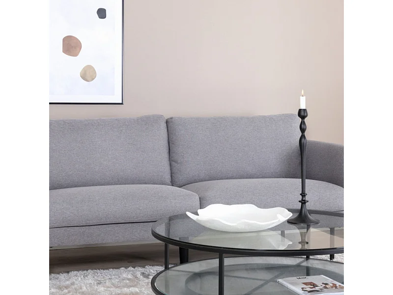 Canapé 2 Places en Tissu "Zoom" 180cm Gris