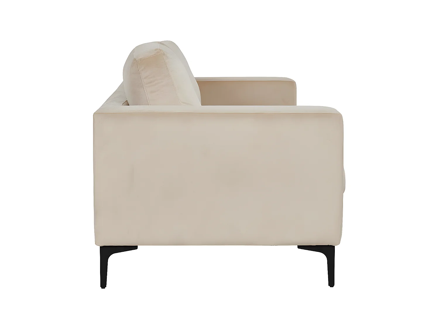 Canapé 3 Places en Velours "Bolero" 215cm Beige