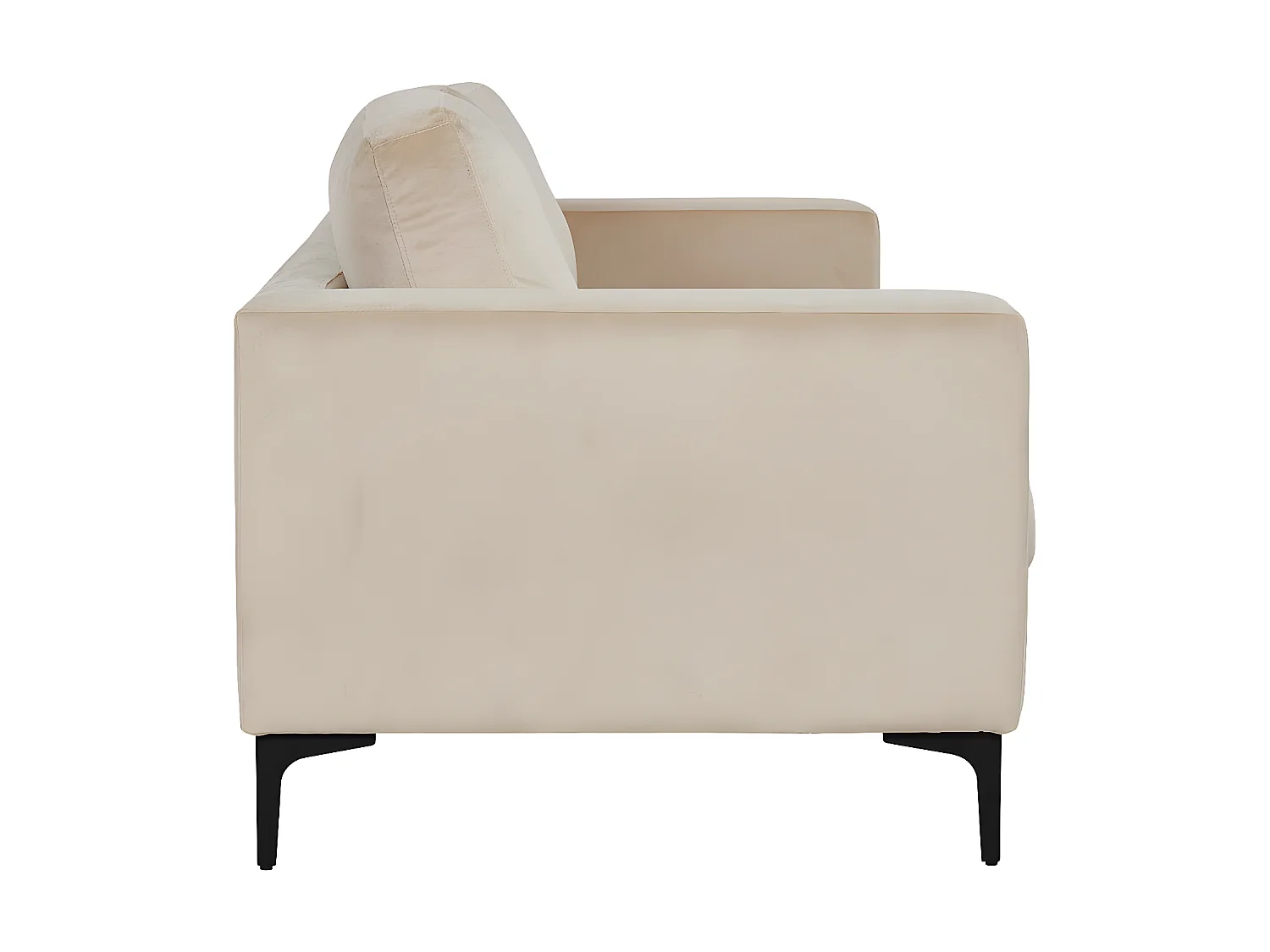 Canapé 3 Places en Velours "Bolero" 215cm Beige