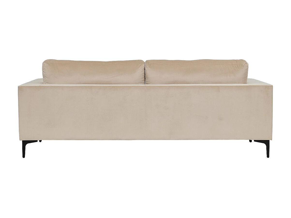 Canapé 3 Places en Velours "Bolero" 215cm Beige