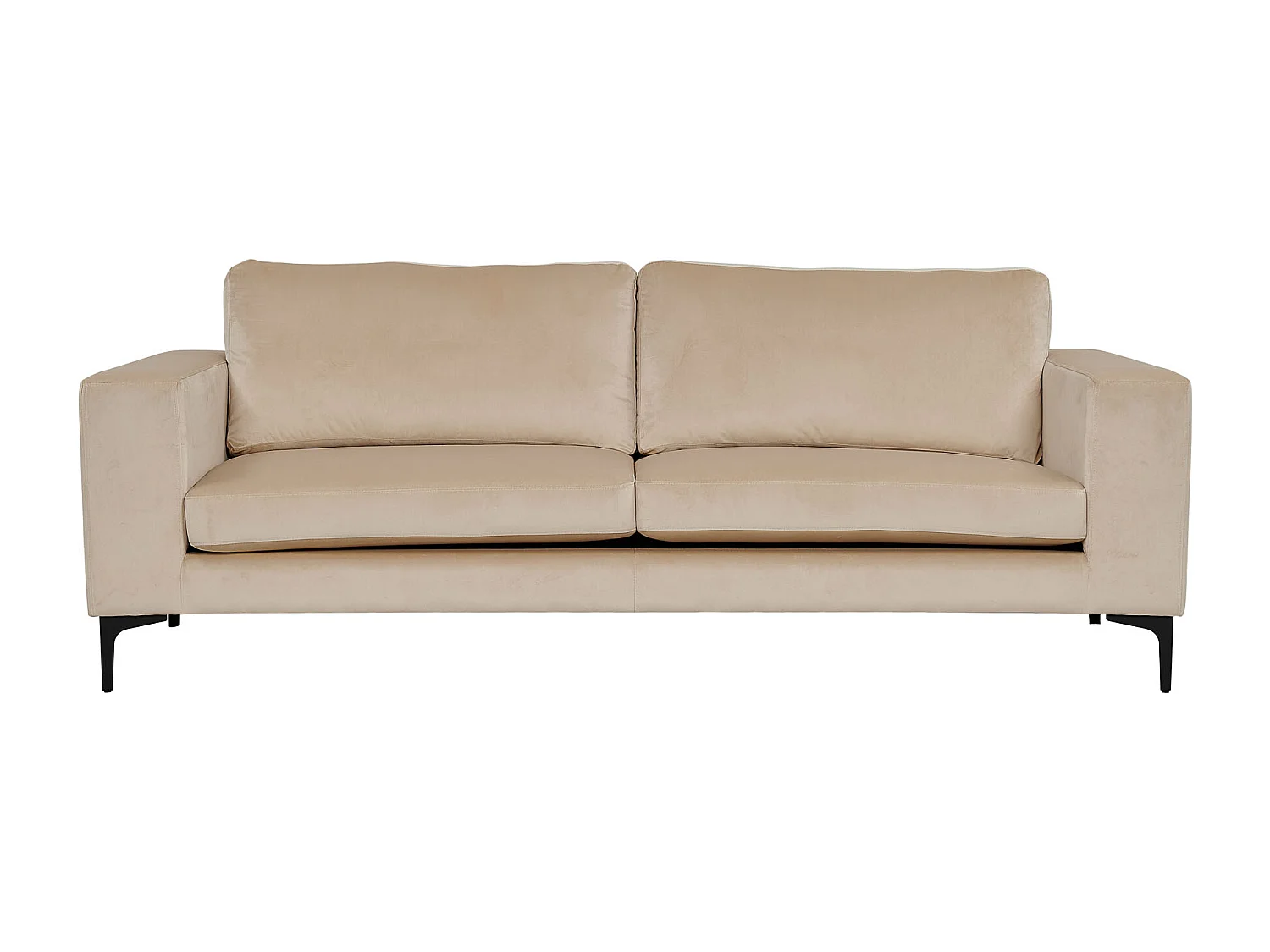 Bolero Canapé 3 personnes en velours, Beige.