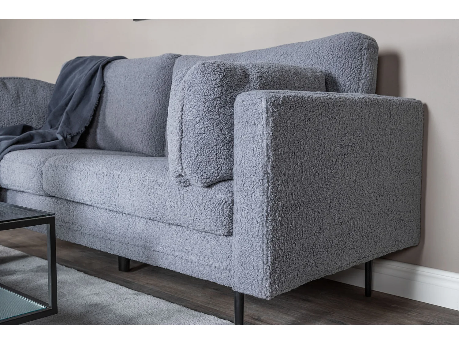 Boom bank 3 persoons grijs.