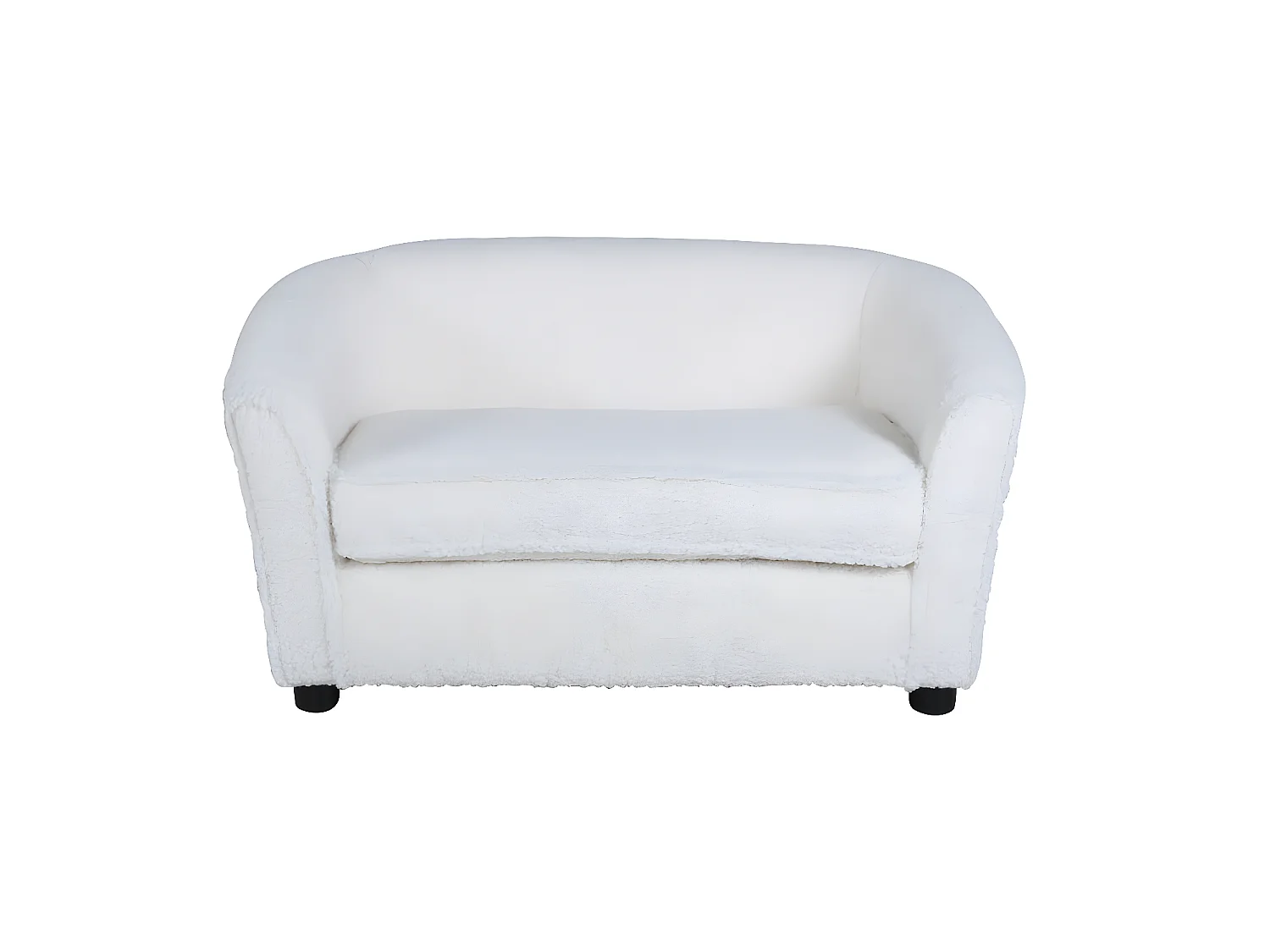 Teddy Sofa 2 personnes pour enfant, blanc.