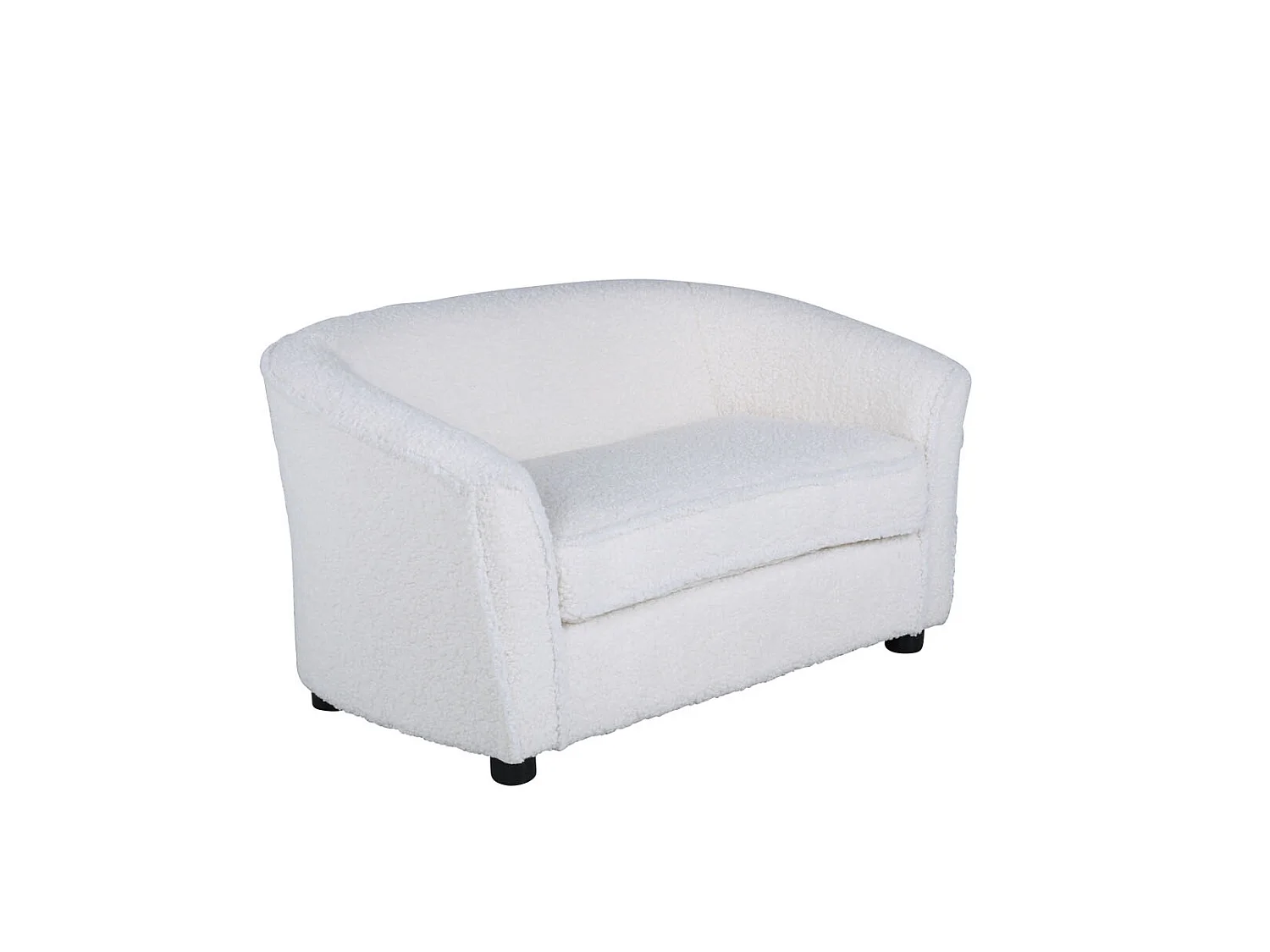 Teddy Sofa 2 personnes pour enfant, blanc.