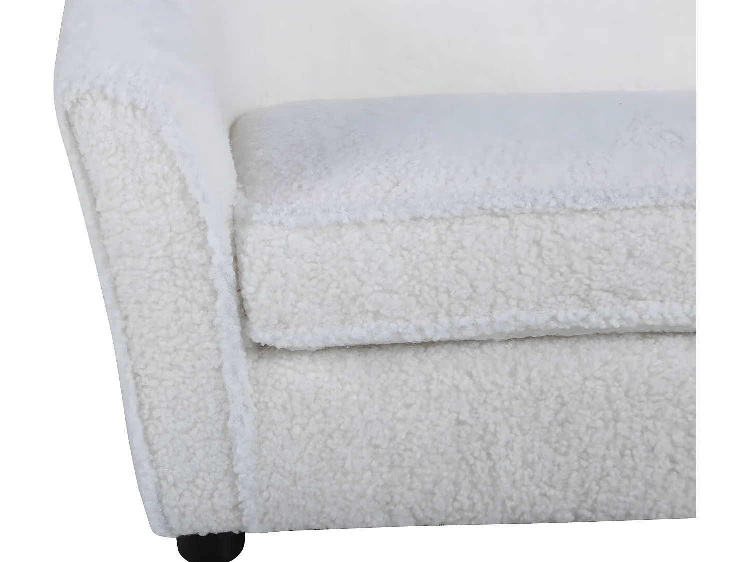 Teddy Sofa 2 personnes pour enfant, blanc.