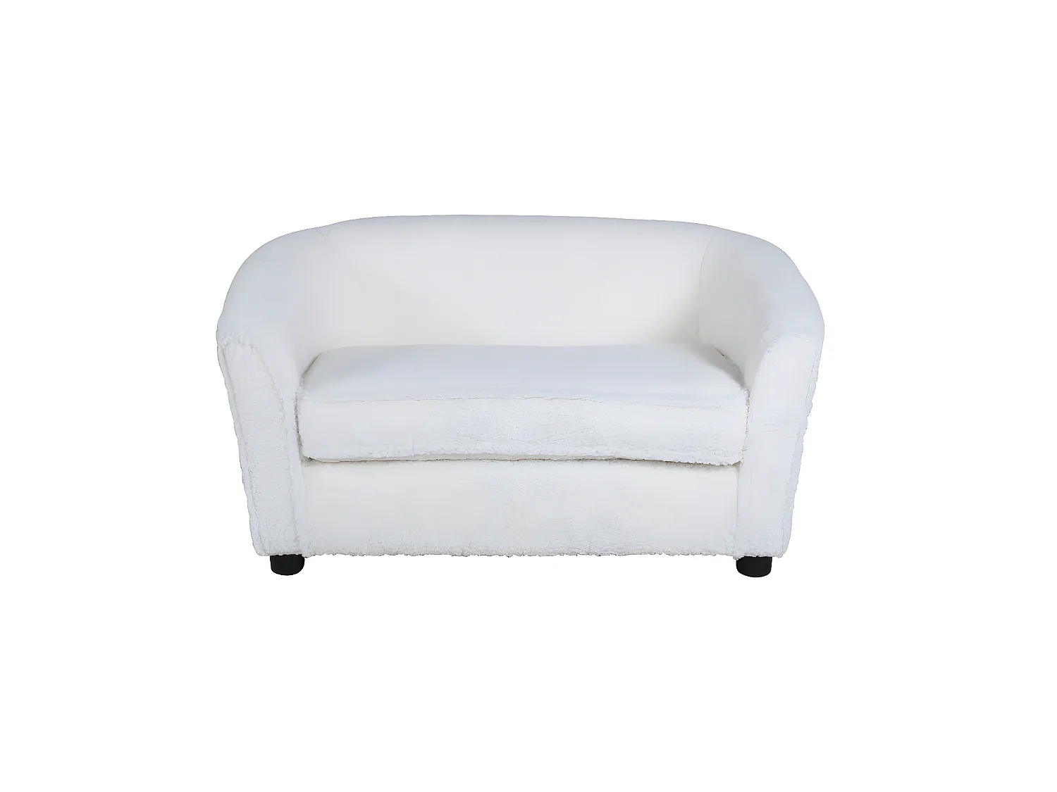 Teddy Sofa 2 personnes pour enfant, blanc.
