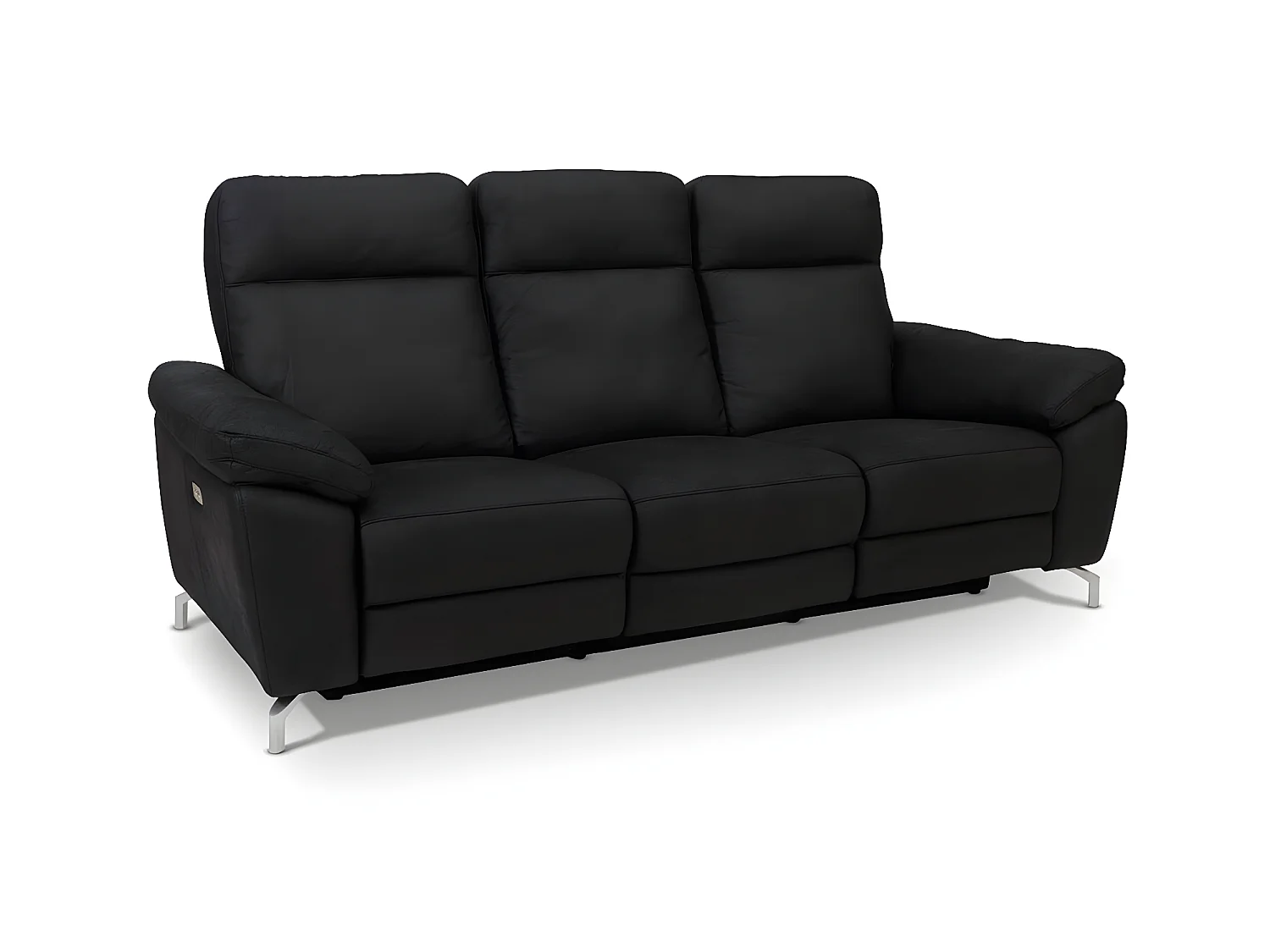 Sena 3-zitsbank in zwarte stof.