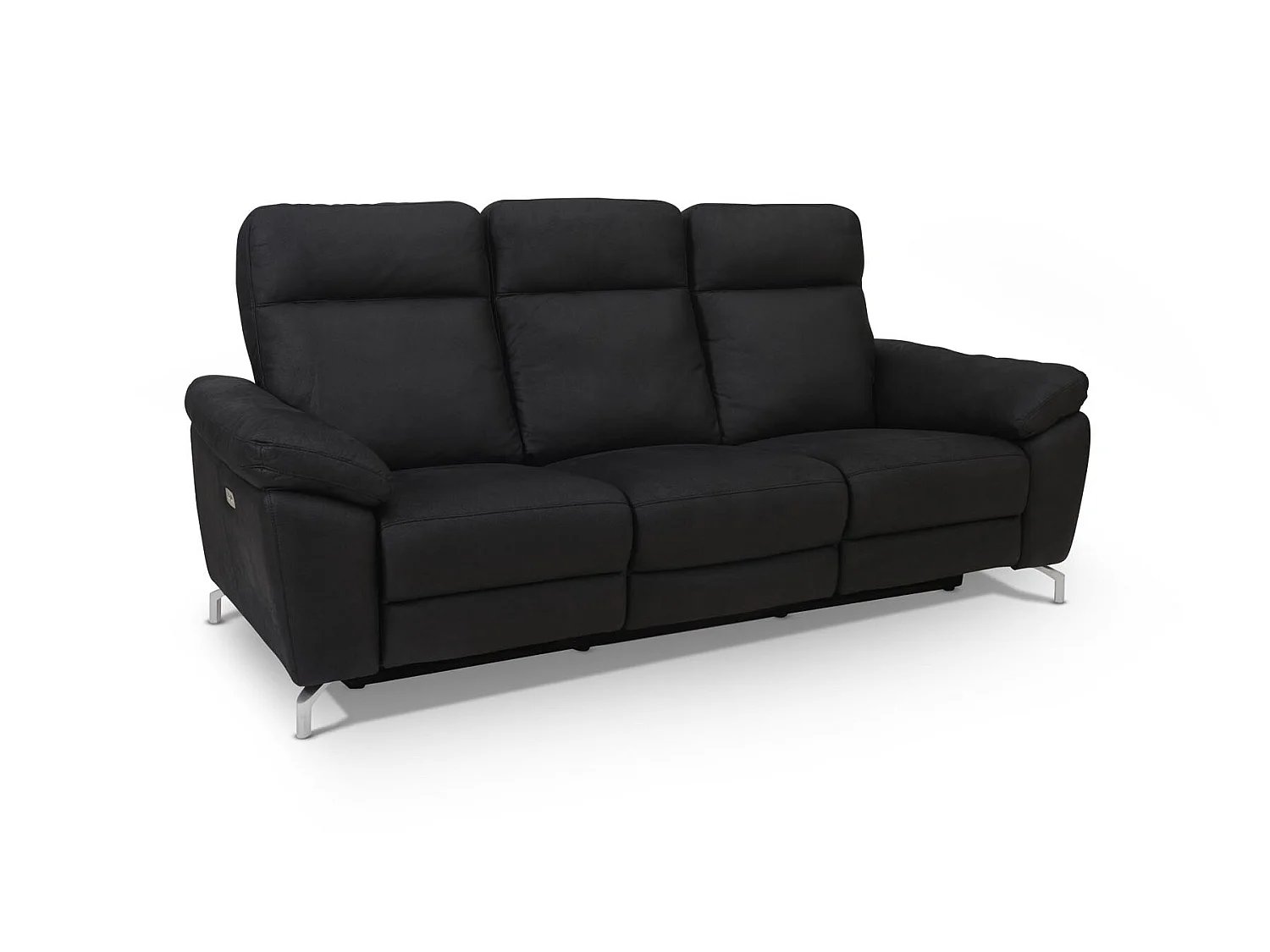 Sena 3-zitsbank in zwarte stof.