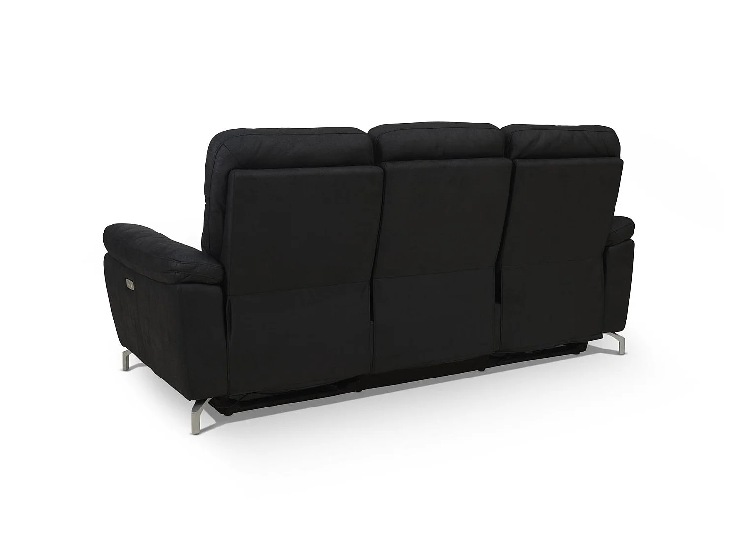 Sena 3-zitsbank in zwarte stof.