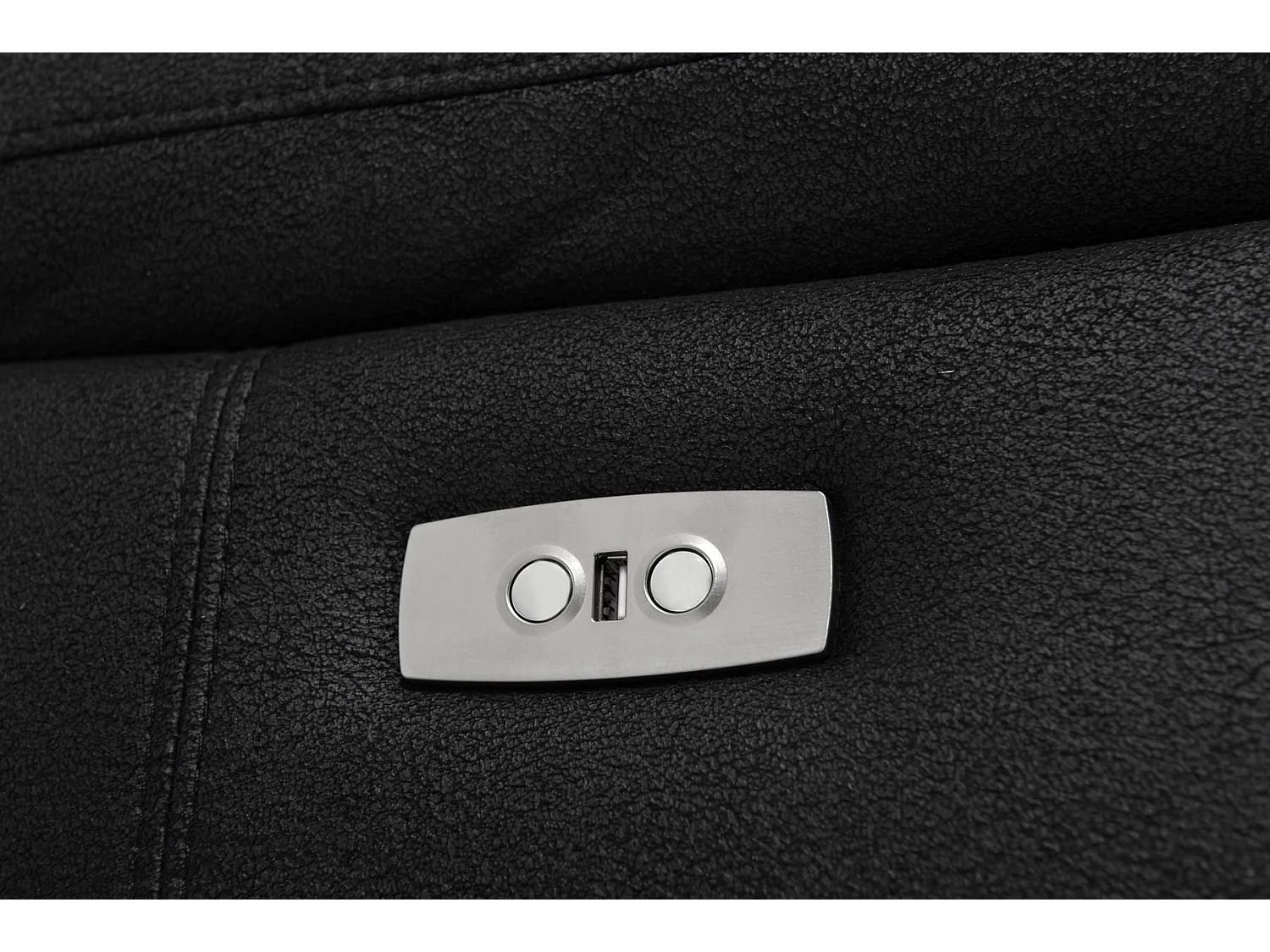 Sena 3-zitsbank in zwarte stof.