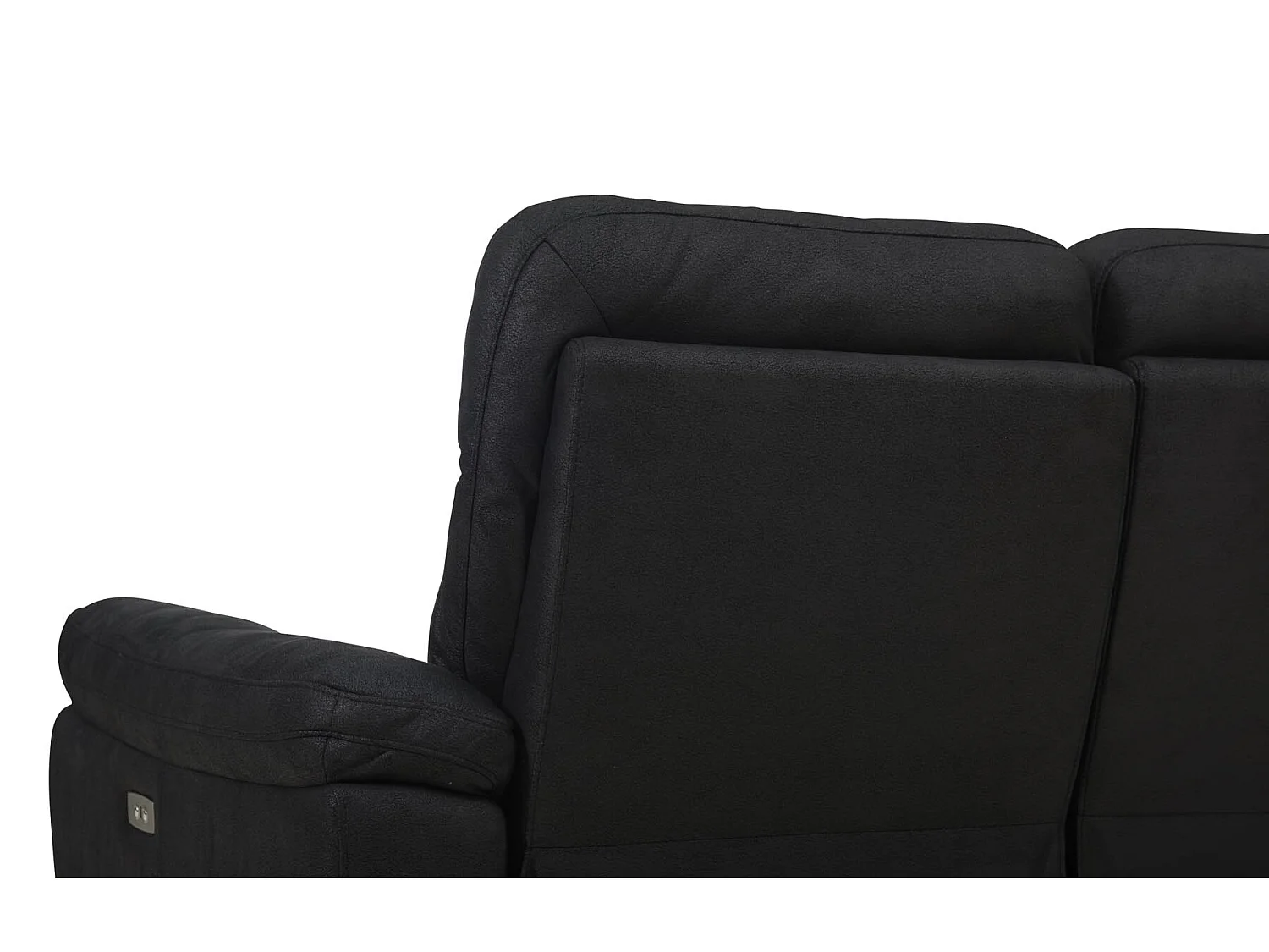 Sena 3-zitsbank in zwarte stof.