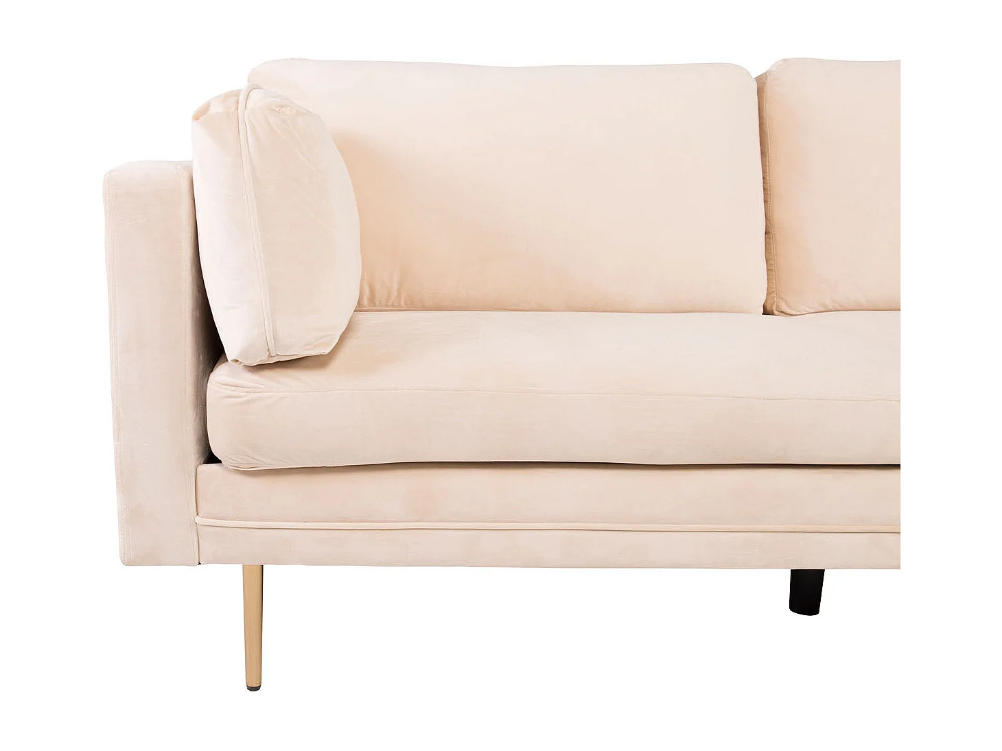 Boom bank 3 persoons velours beige.