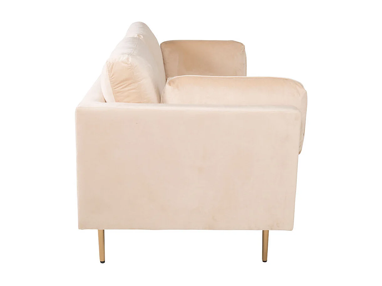 Boom Canapé 3 personnes en velours, Beige.