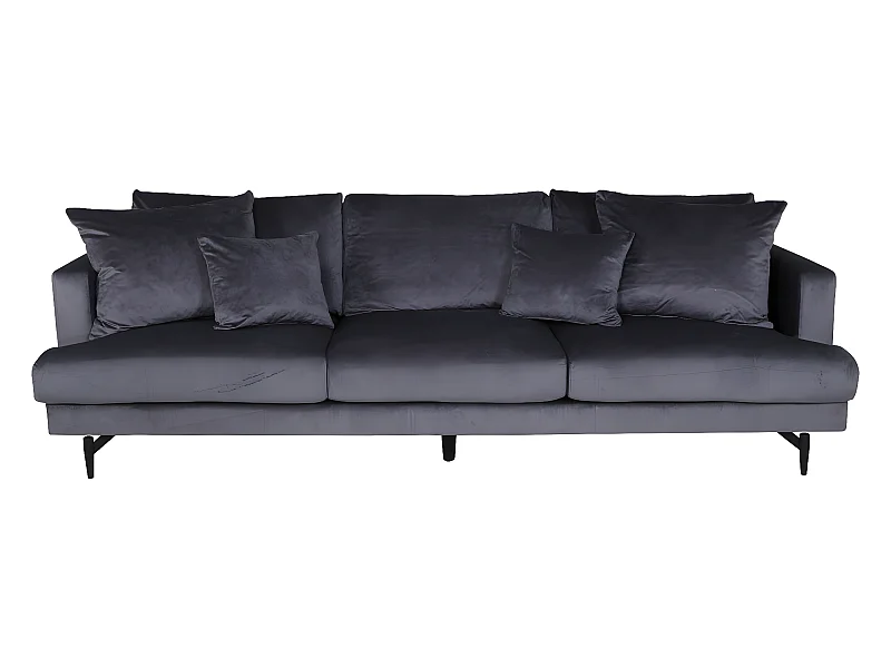 Sofia Sofa 3 Personen velour grau.