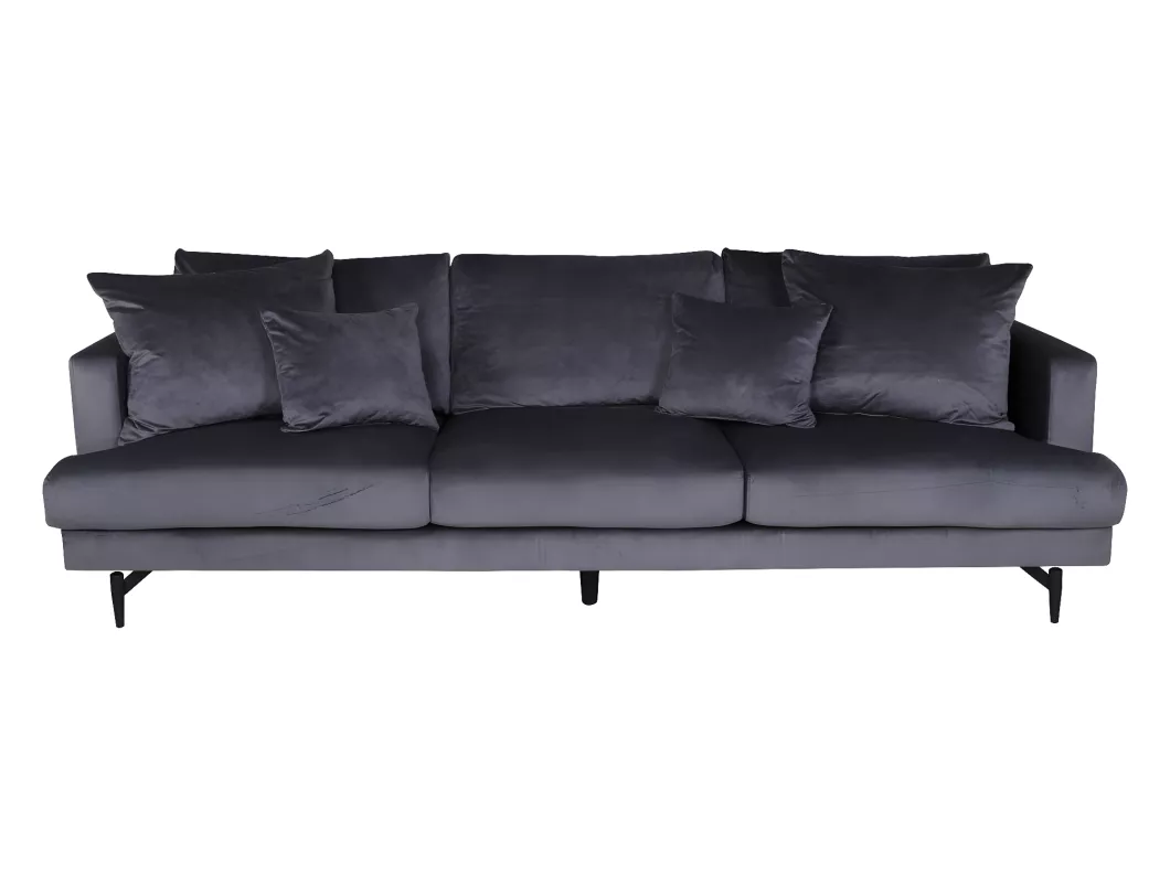 Kauf Unique Sofia Sofa 3 Personen velour grau