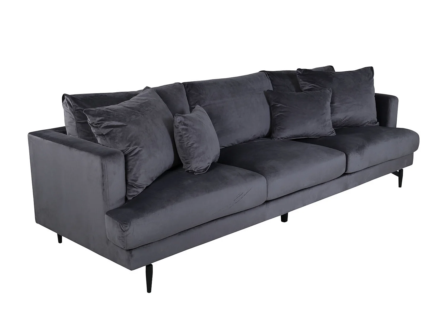 Sofia bank 3 persoons velours grijs.