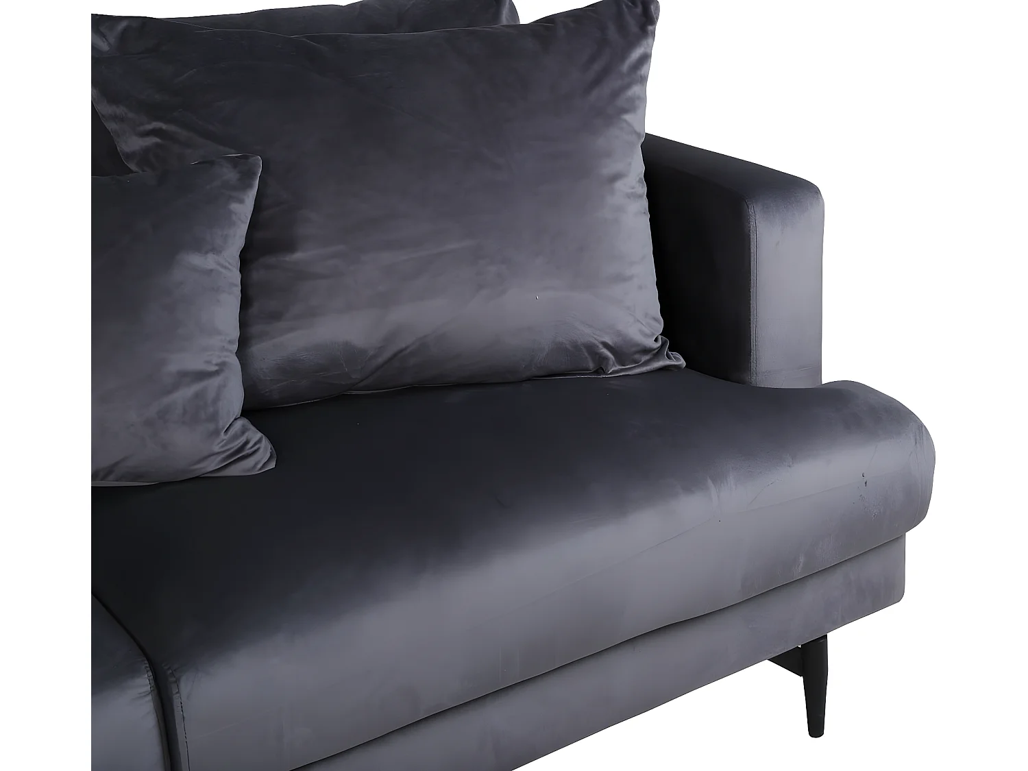 Sofia bank 3 persoons velours grijs.