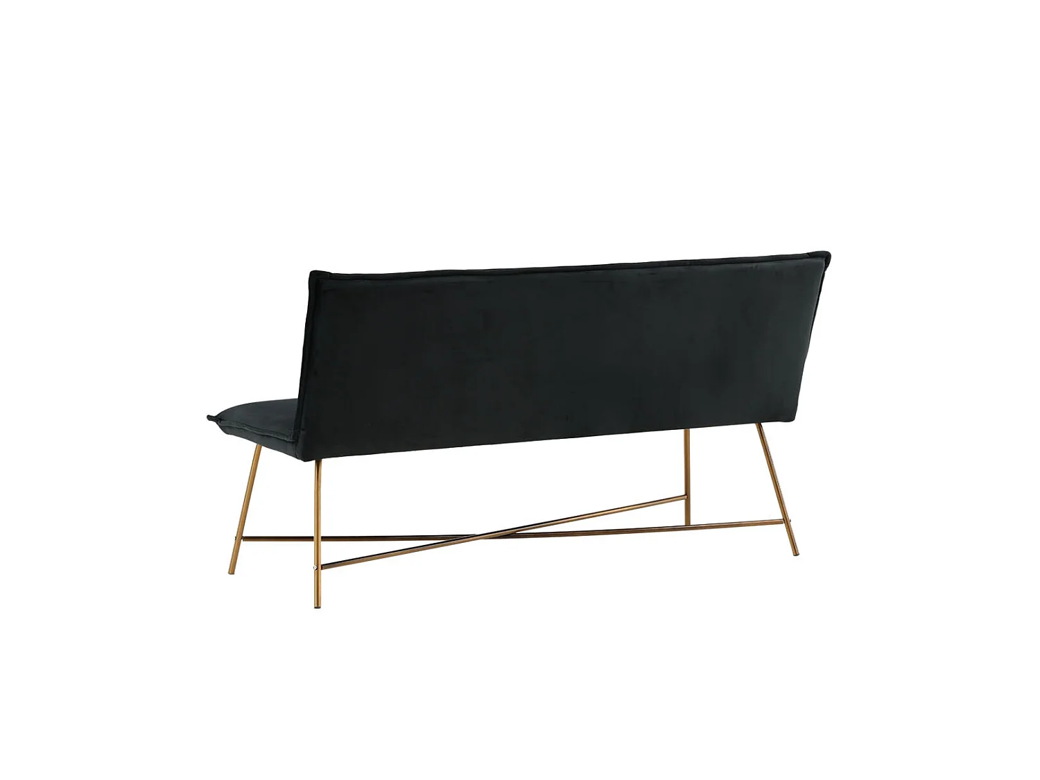 Canapé 2 Places en Velours "Petra" 160cm Noir