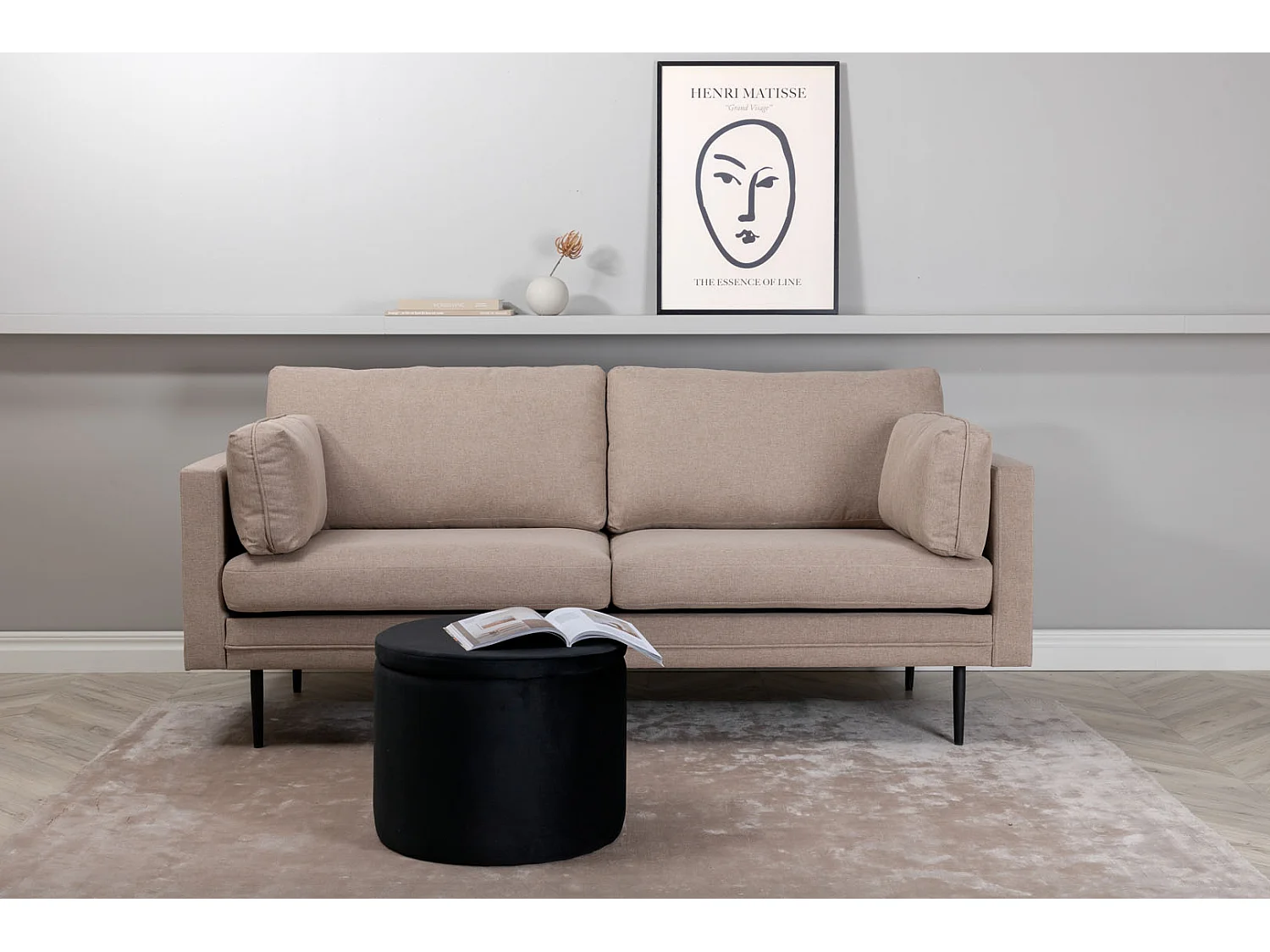 Boom bank 3 persoons bruin.