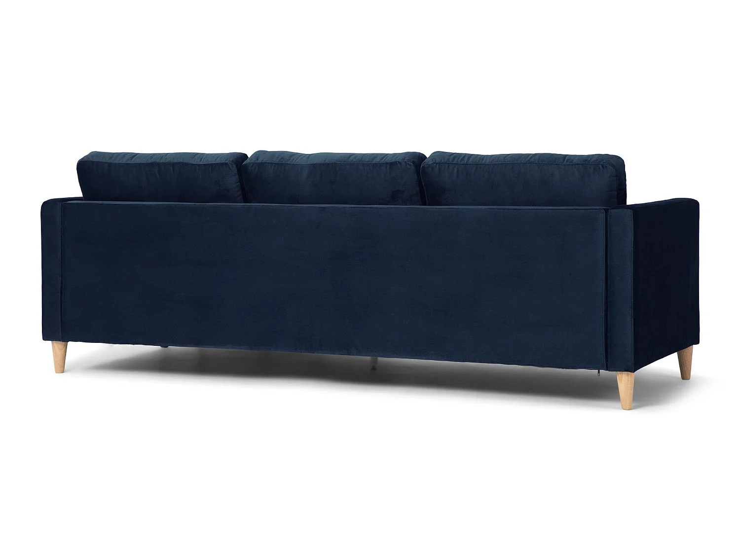 Marino Canapé BA2, chaise longue orientable orientable à droite ou à gauche en velours, bleu.