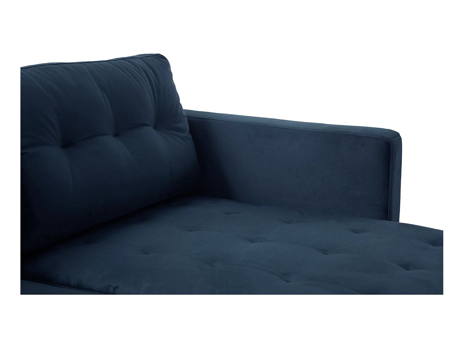 Marino Sofa BA2, Chaiselongue rechts oder links gewendet in Velour blau.