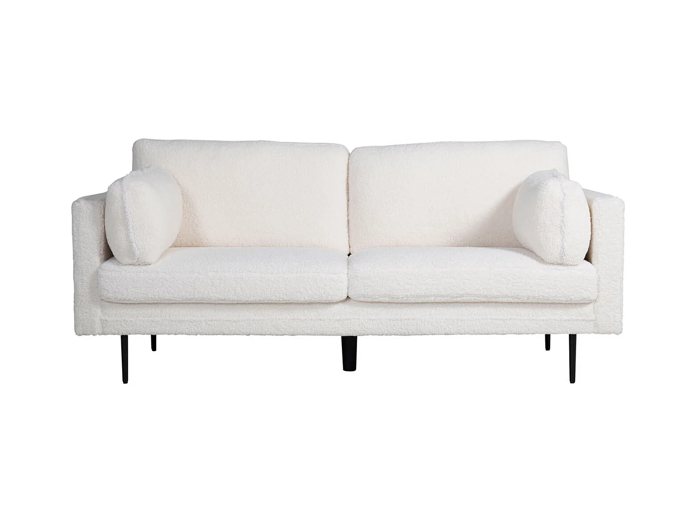 Canapé 3 Places Bouclette "Boom" 203cm Blanc